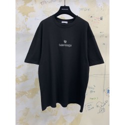 Balenciaga Logo Large Fit Tee Black