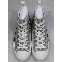 Dior B23 Hi Top Sneakers Oblique Monogram White