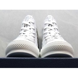 Dior B23 Hi Top Sneakers Oblique Monogram White