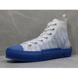 GT Dior B23 Hi Top Sneaker White Blue Canvas
