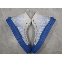 GT Dior B23 Hi Top Sneaker White Blue Canvas