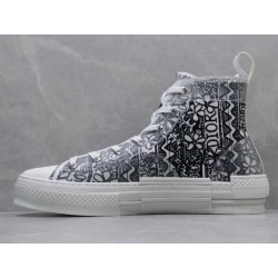 GT Dior B23 Hi Top Sneaker Yellow and Green Canvas