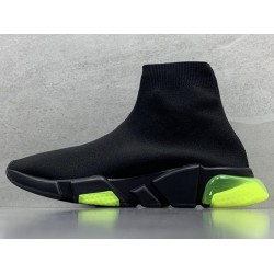 GT Balenciaga Speed Trainer Clear Sole Black Yellow Fluo