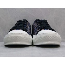 GT Dior B23 Low-top Sneaker Beige and Blue Oblique Strass