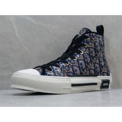 GT Dior B23 High-top Sneaker Beige and Blue Oblique Strass