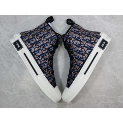 GT Dior B23 High-top Sneaker Beige and Blue Oblique Strass