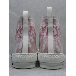 GT B23 Hi Top Sneaker Red and White Dior Oblique Canvas