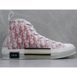 GT B23 Hi Top Sneaker Red and White Dior Oblique Canvas