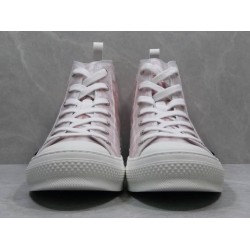 GT B23 Hi Top Sneaker Red and White Dior Oblique Canvas