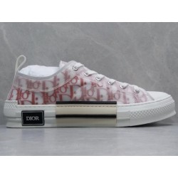 GT B23 LowTop Sneakers Red and White Dior Oblique Canvas